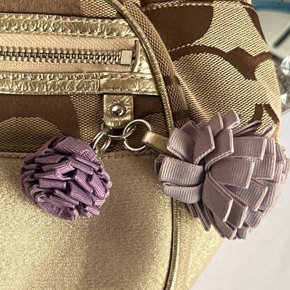 Coach Brown and Tan canvas with gold accents signature Backpack bag main image 5